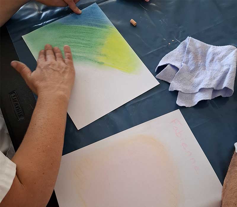 Art thérapie atelier pastels