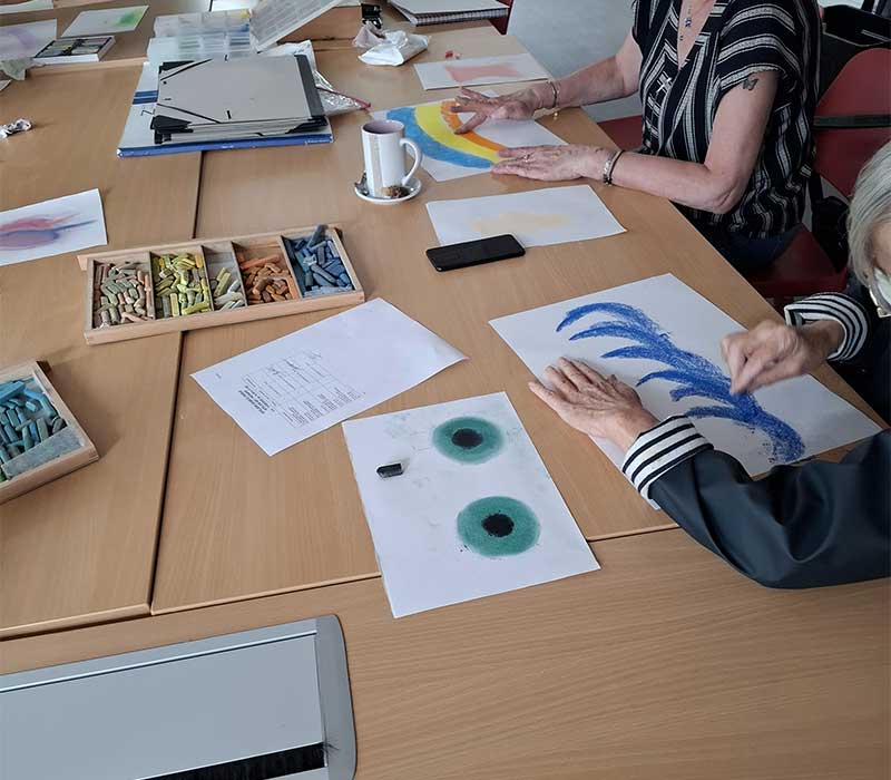 Art thérapie atelier pastels