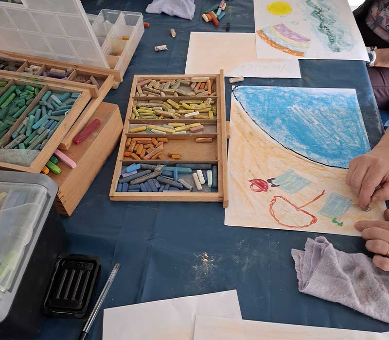 Art thérapie atelier pastels