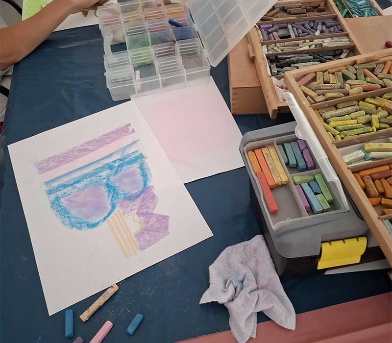 Art thérapie atelier pastels